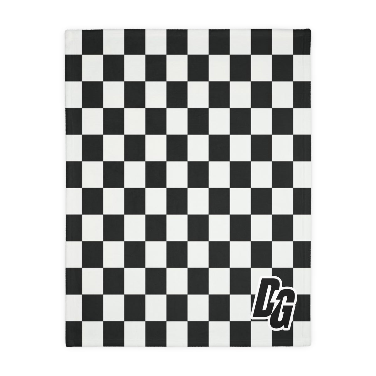 DESERTGIRL Checkered Fuzzy Blanket ( Double Sided )