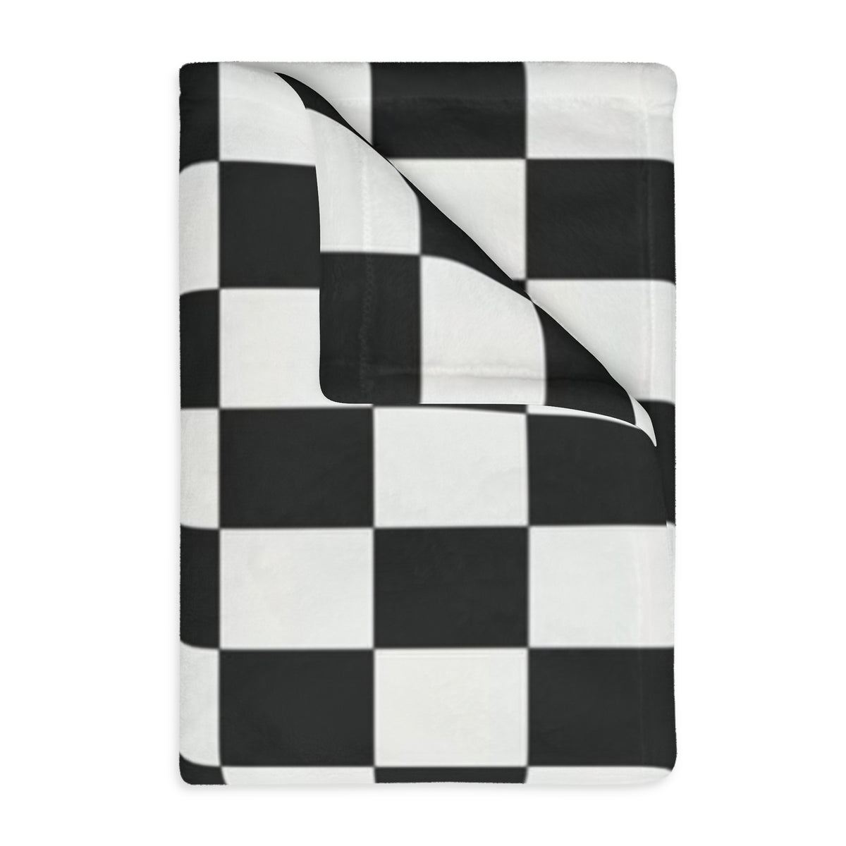 DESERTGIRL Checkered Fuzzy Blanket ( Double Sided )