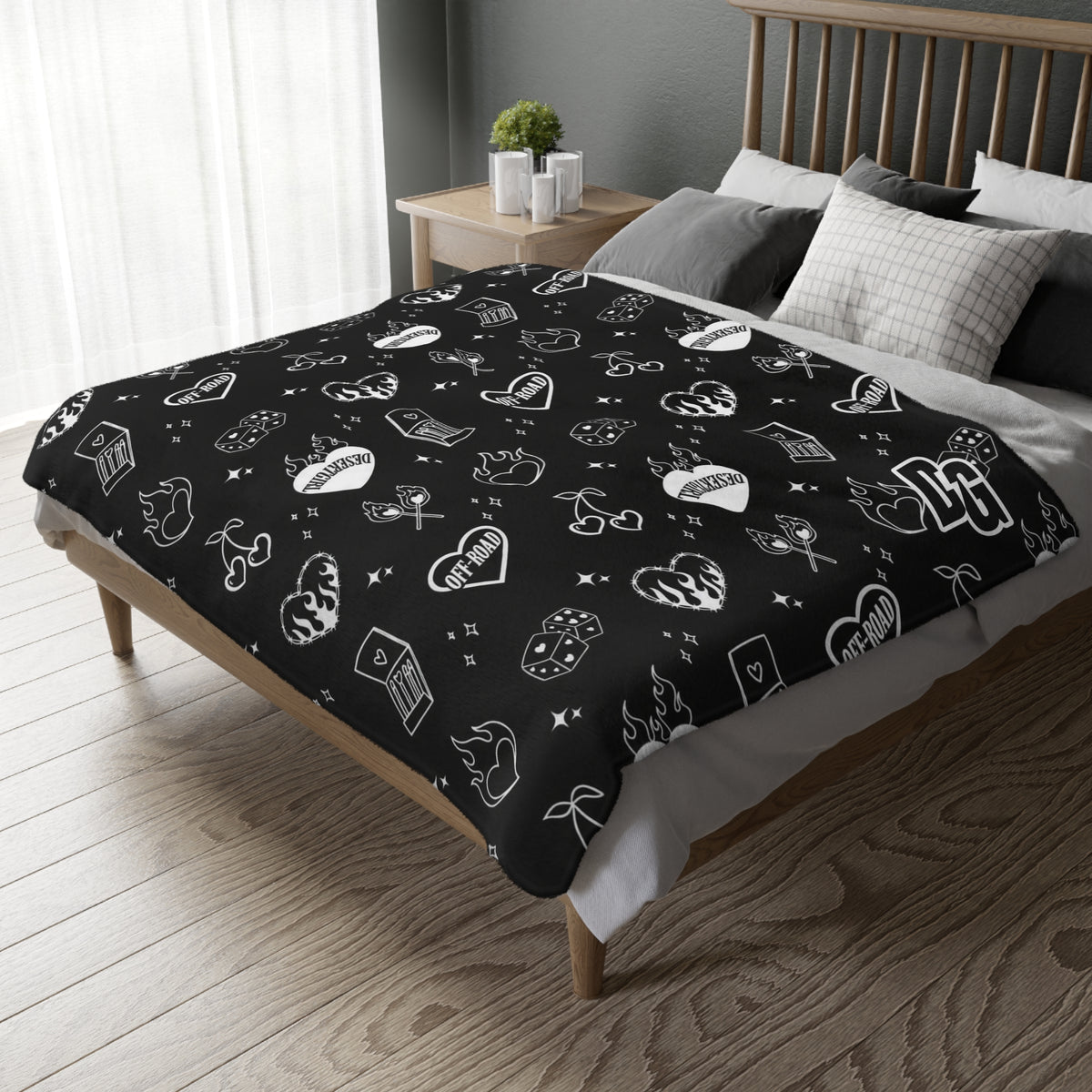 DESERTGIRL Off-Road Tattoo Fuzzy Blanket ( Double Sided )