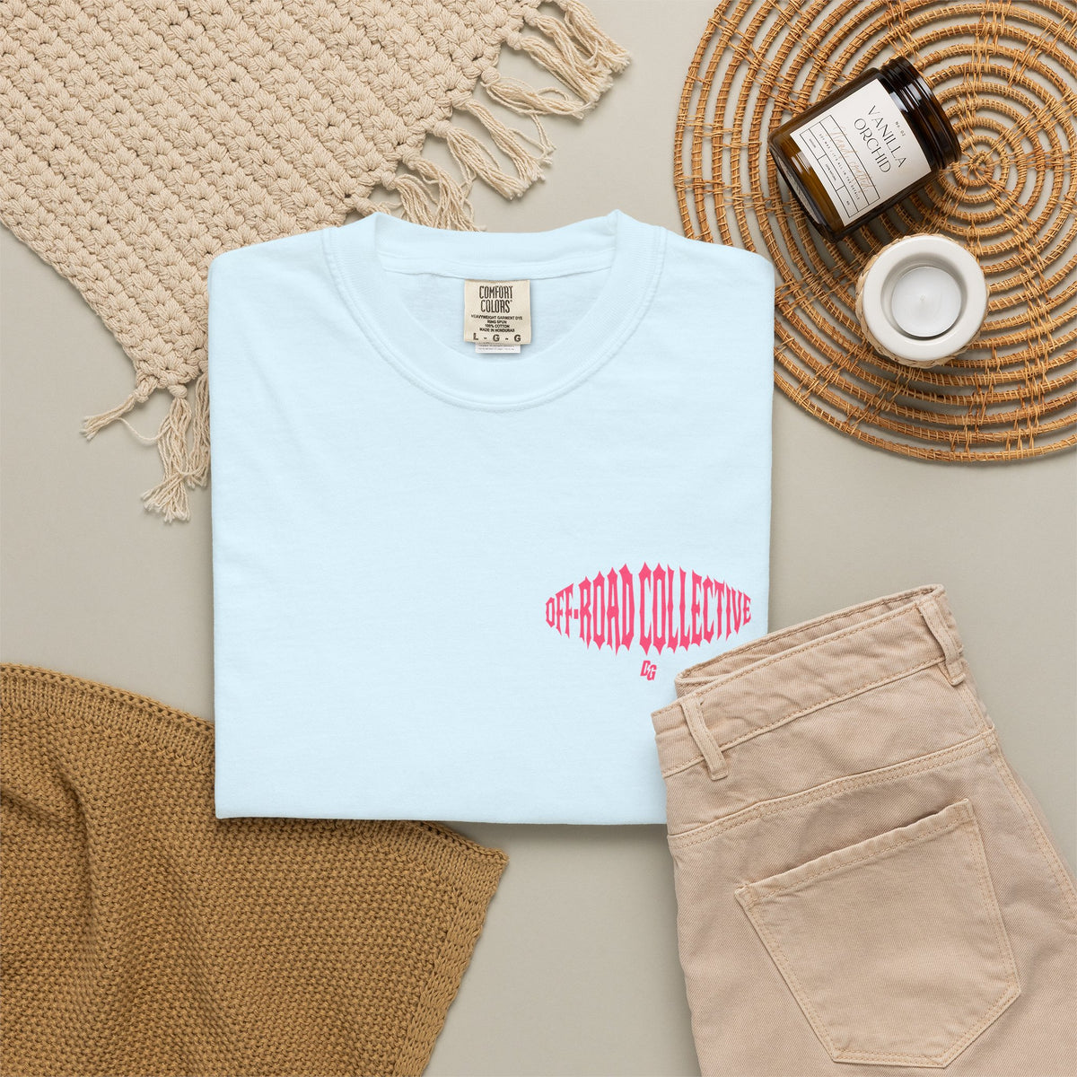 Off-Road Collective Metal Wrap Comfort Colors Tee - PINK