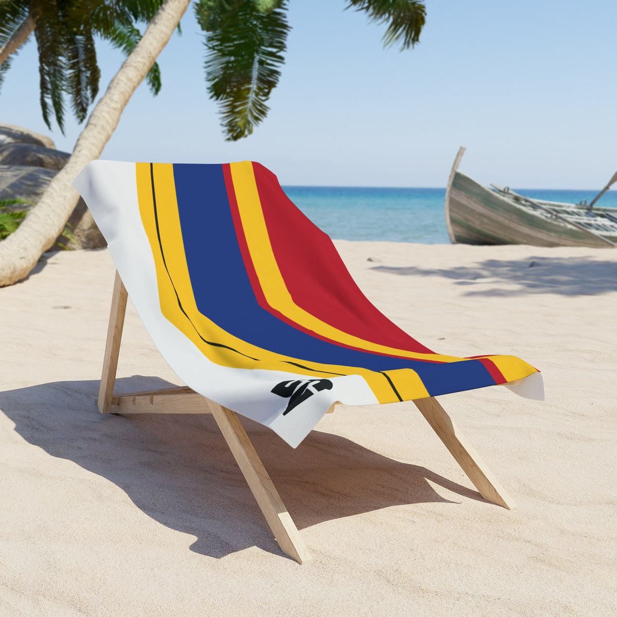 Desert Girl Red Yellow Blue Beach Towel
