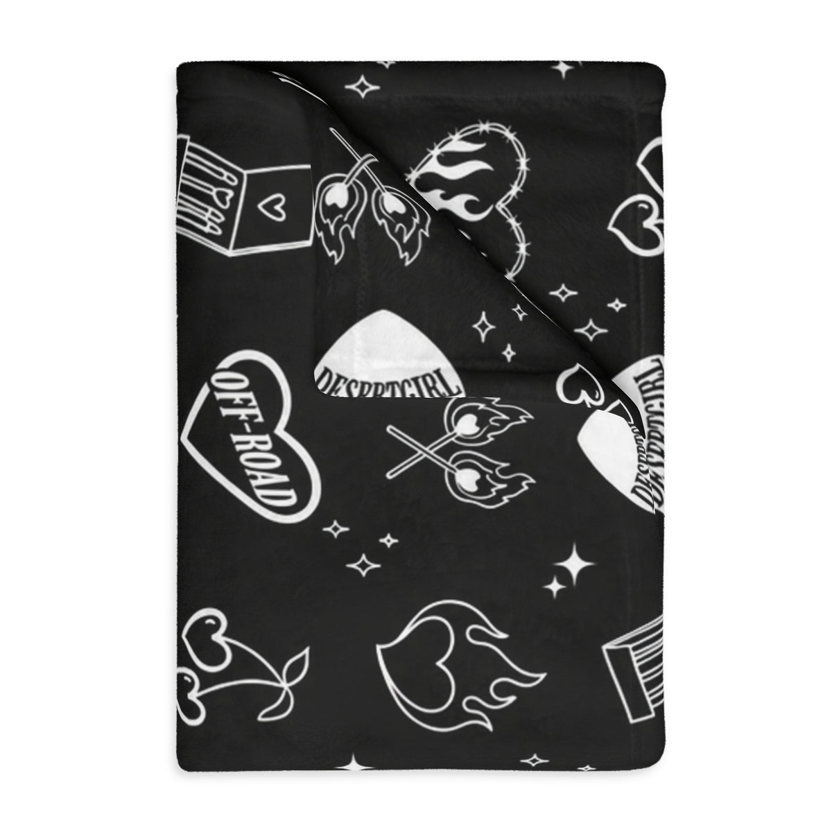 DESERTGIRL Off-Road Tattoo Fuzzy Blanket ( Double Sided )