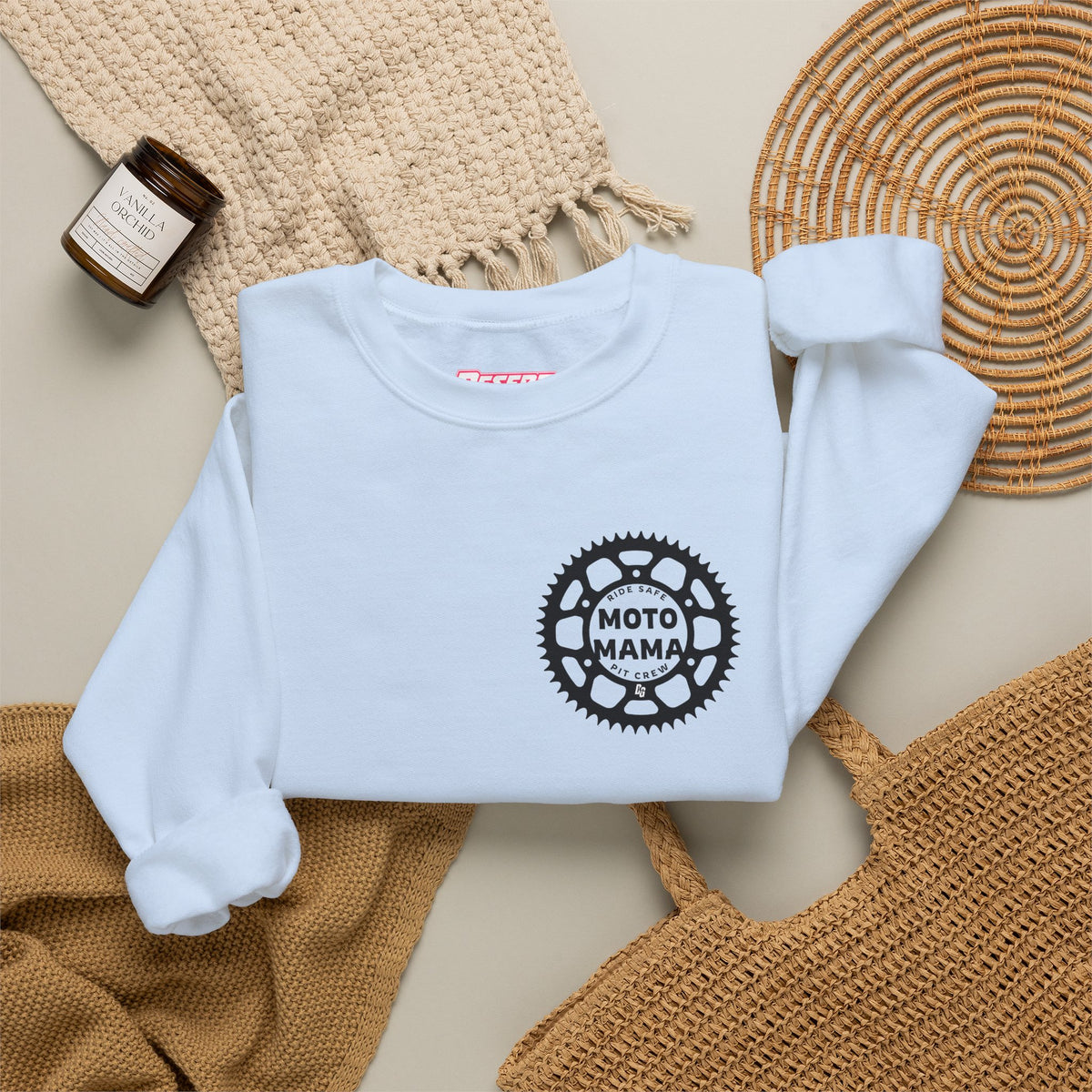Moto Mama Ride Safe Crewneck
