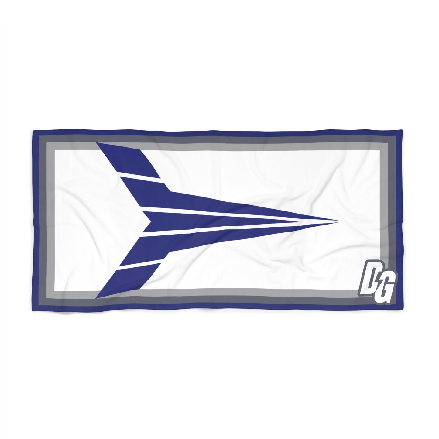 Desert Girl Grey Blue Strike Beach Towel