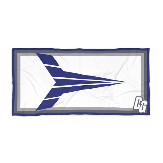 Desert Girl Grey Blue Strike Beach Towel