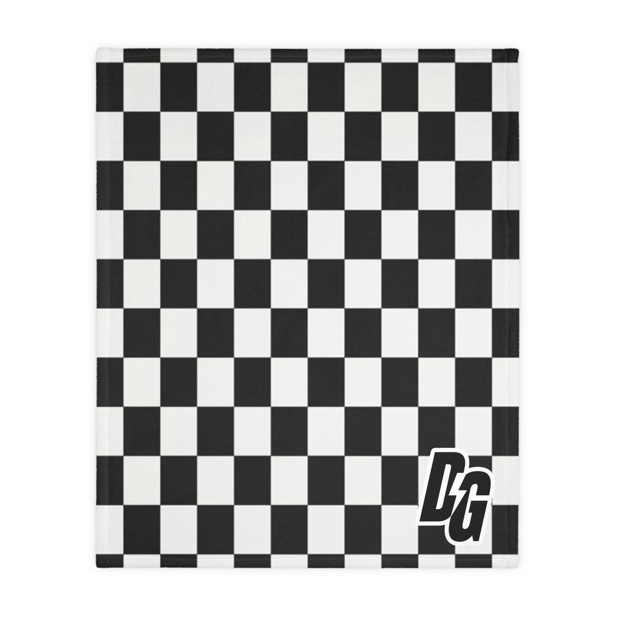DESERTGIRL Checkered Fuzzy Blanket ( Double Sided )