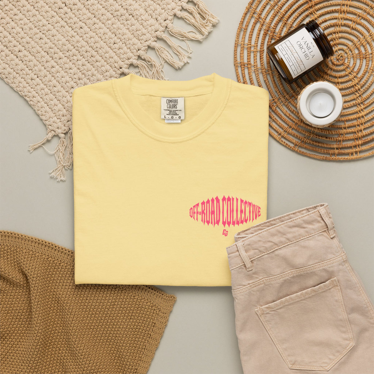Off-Road Collective Metal Wrap Comfort Colors Tee - PINK