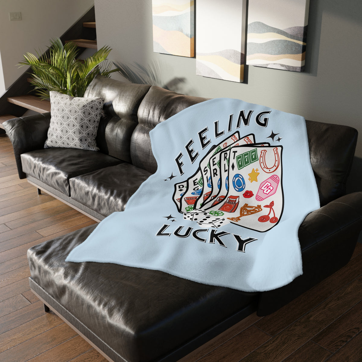 Feelin' Lucky Fuzzy Blanket ( Double Sided )
