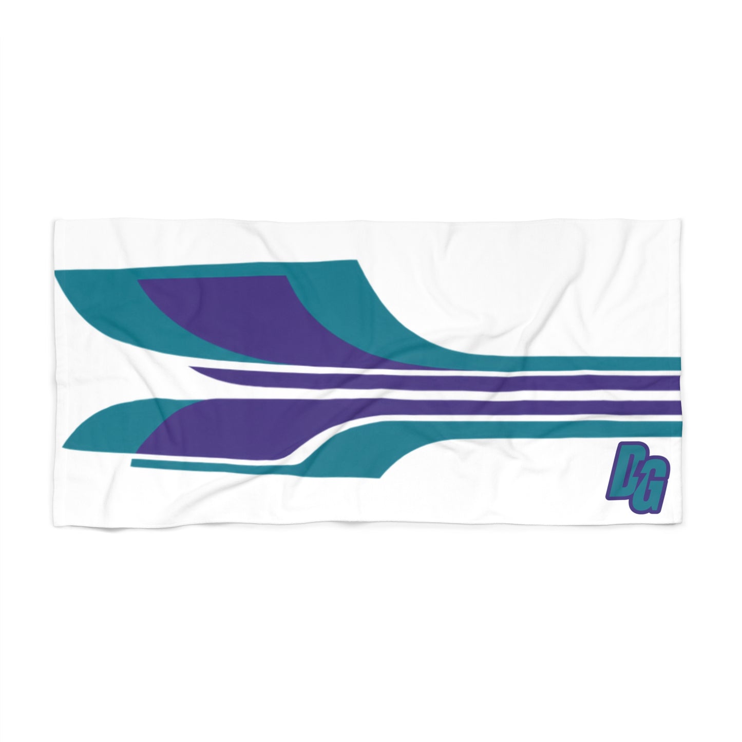 Desert Girl Teal Purple Wings Beach Towel