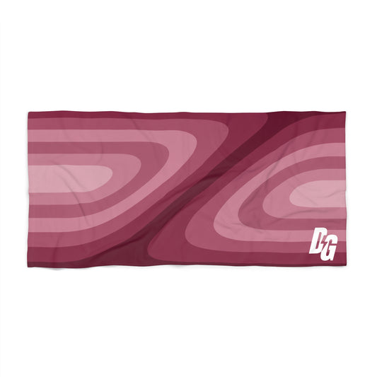 Desert Girl Burgundy Swirl Beach Towel