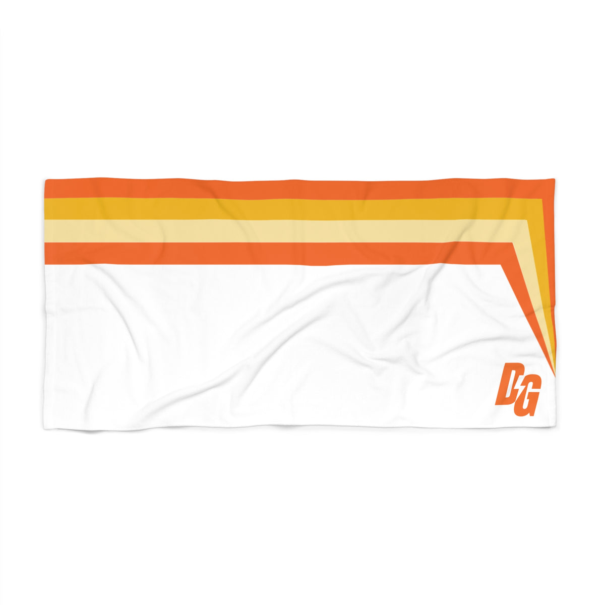 Desert Girl Orange Stripes Beach Towel