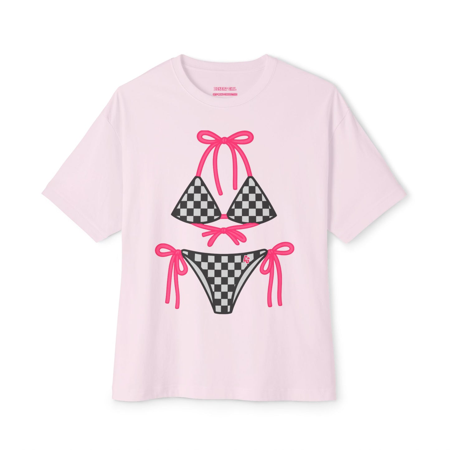 Checkered Bikini DG Oversized Boxy Tee