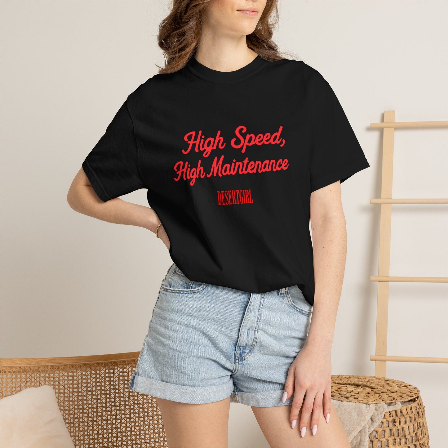 High Speed, High Maintenance Comfort Colors Tee - RED