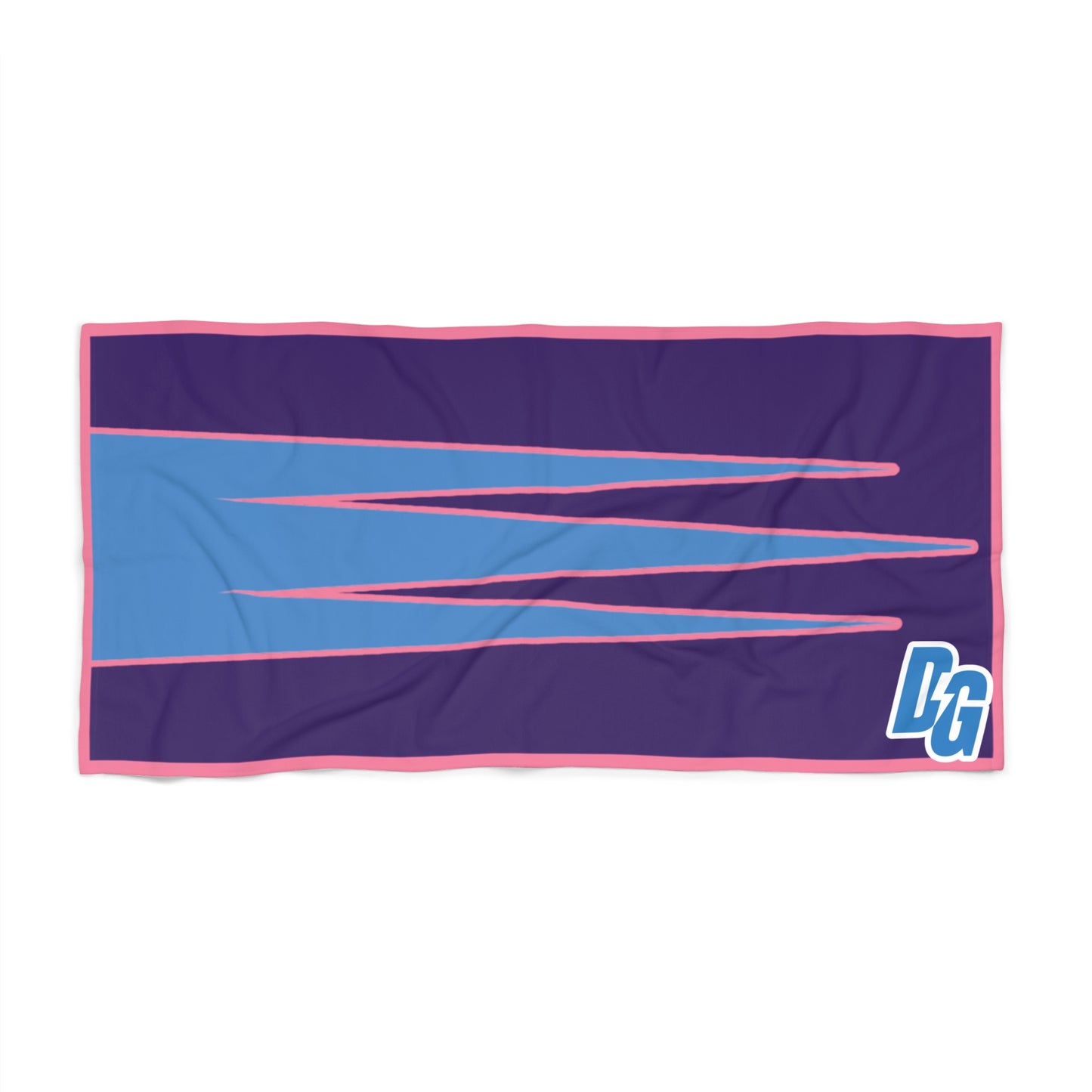 Desert Girl Purple Blue Strike Beach Towel