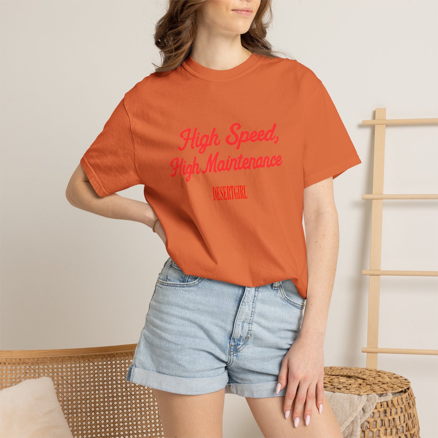 High Speed, High Maintenance Comfort Colors Tee - RED