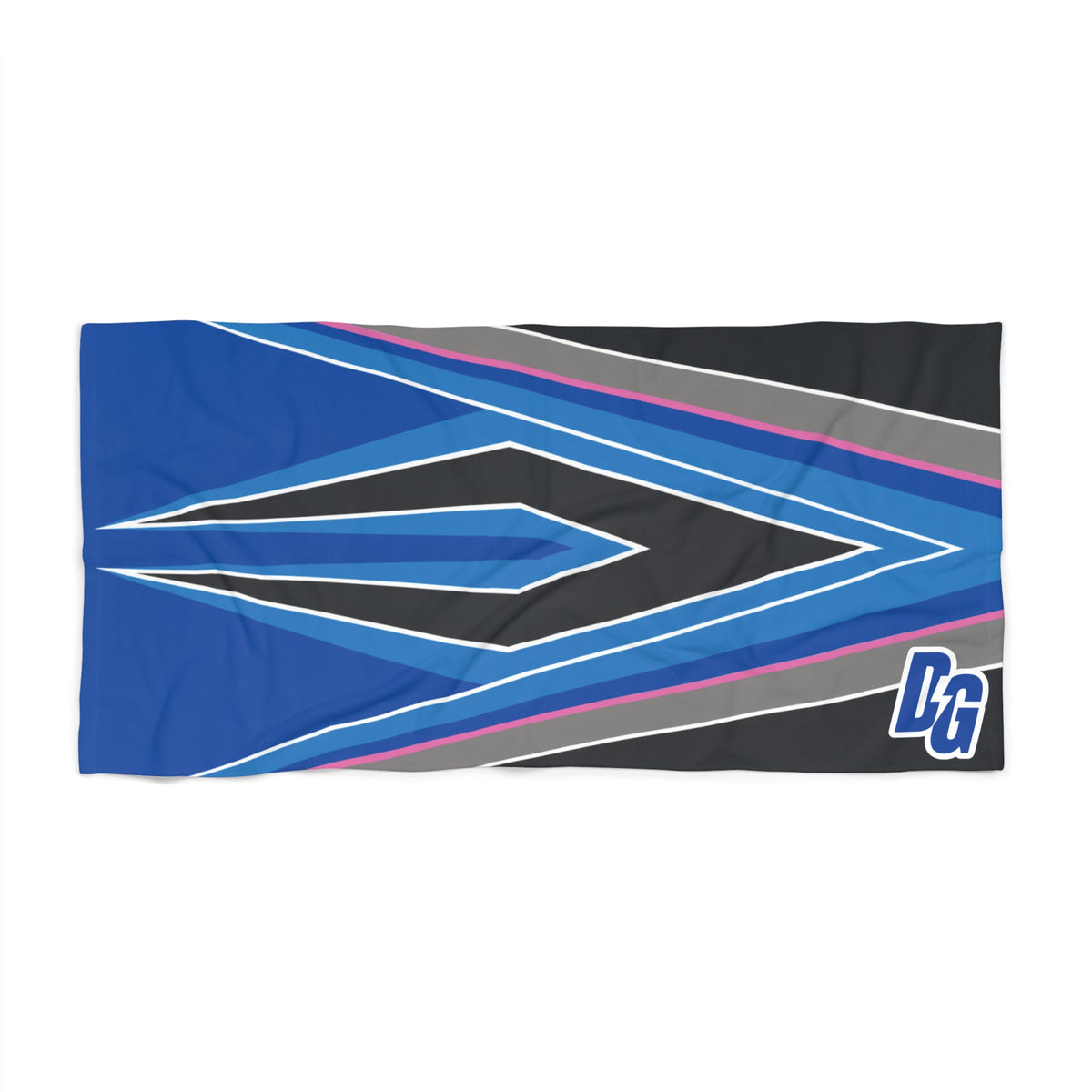 Desert Girl Blue Grey Pink Strike Beach Towel