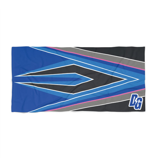 Desert Girl Blue Grey Pink Strike Beach Towel