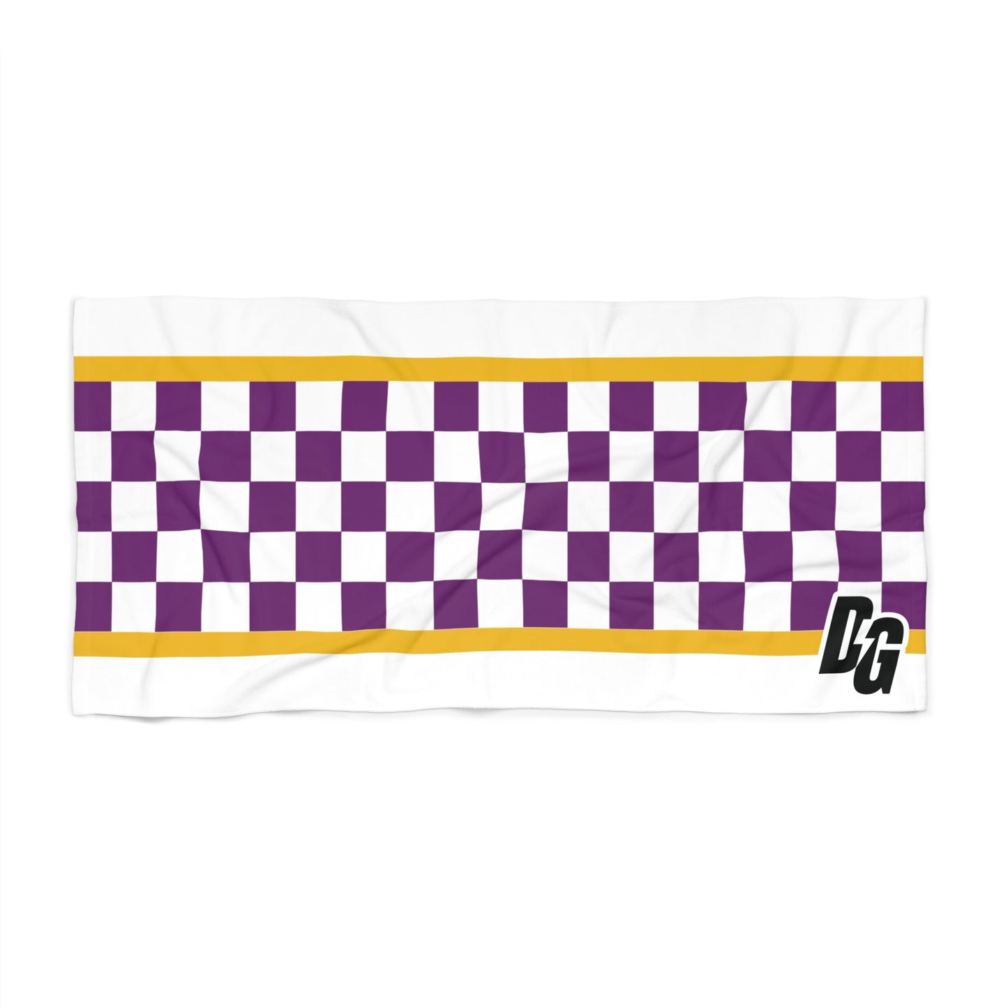 Desert Girl Purple Yellow Checks Beach Towel