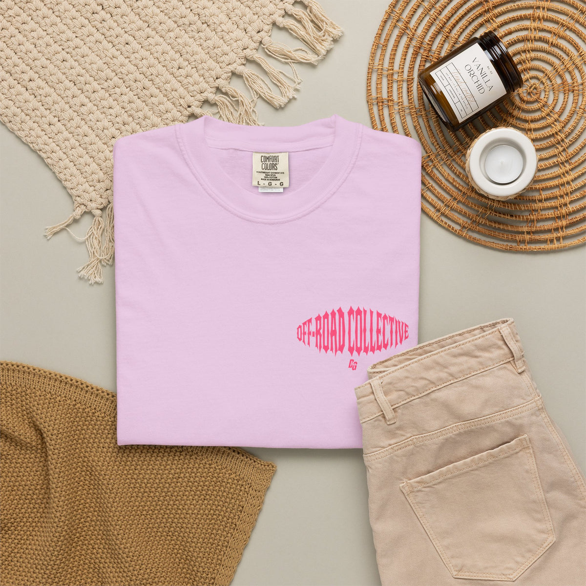 Off-Road Collective Metal Wrap Comfort Colors Tee - PINK