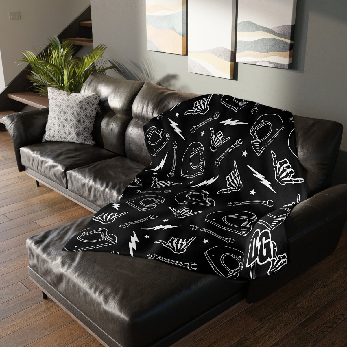DESERTGIRL Rad Rider Fuzzy Blanket ( Double Sided )