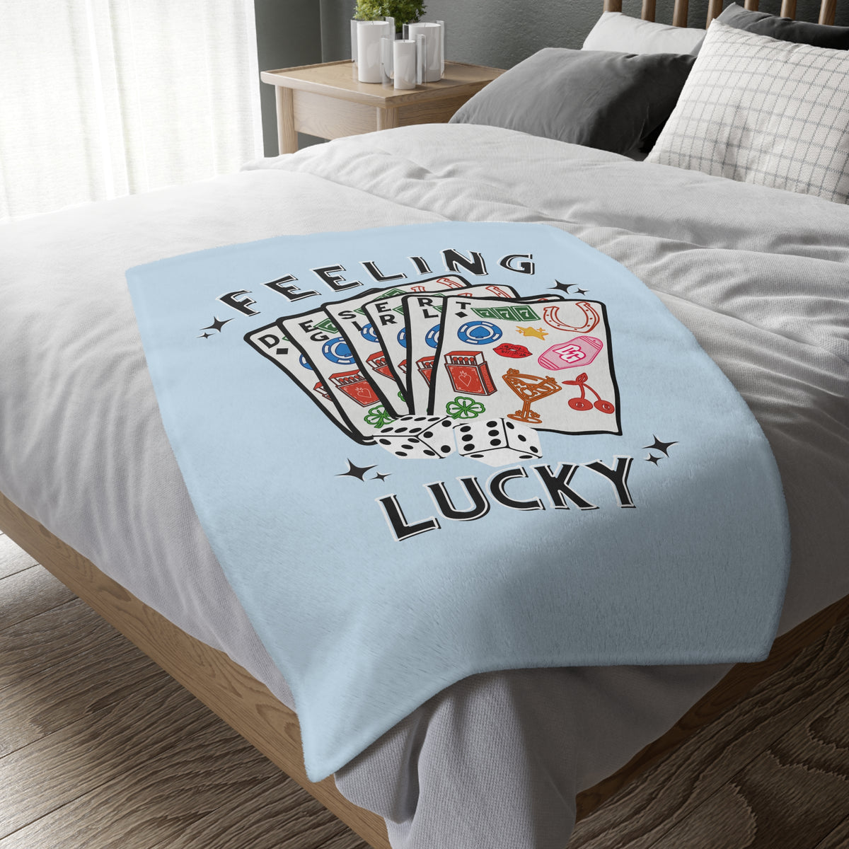 Feelin' Lucky Fuzzy Blanket ( Double Sided )