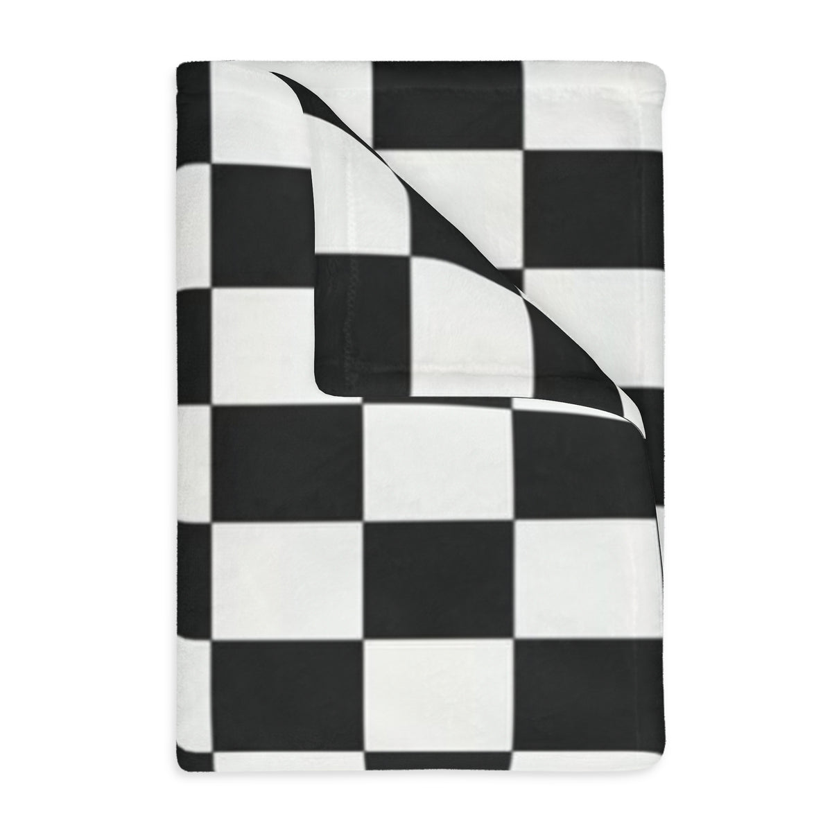 DESERTGIRL Checkered Fuzzy Blanket ( Double Sided )