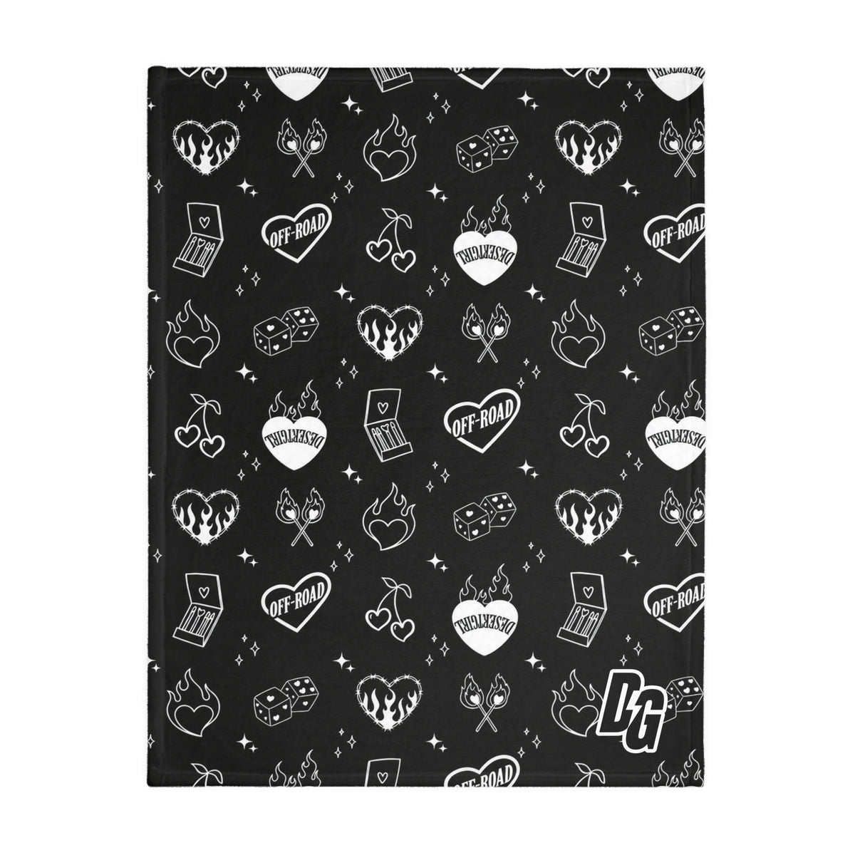 DESERTGIRL Off-Road Tattoo Fuzzy Blanket ( Double Sided )