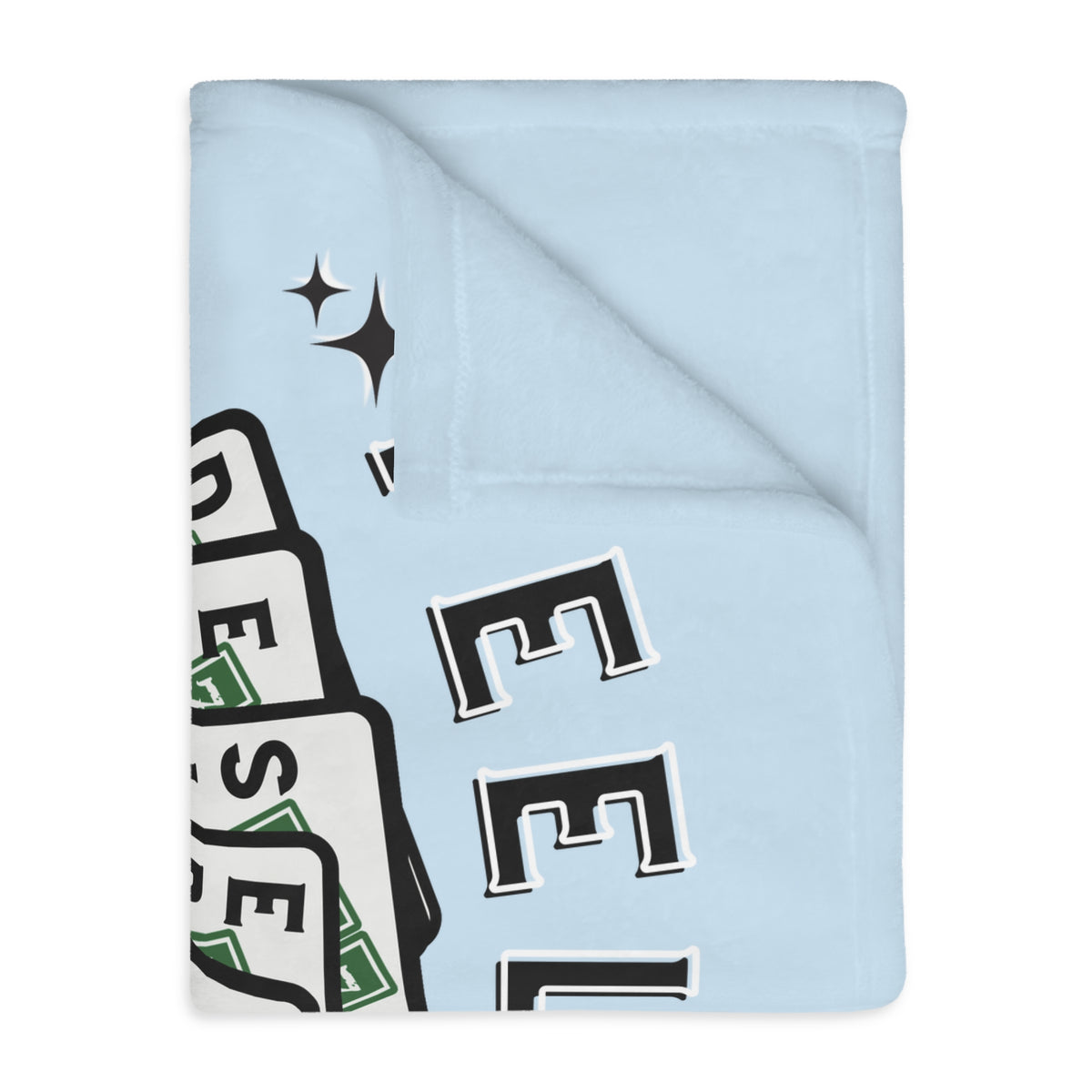 Feelin' Lucky Fuzzy Blanket ( Double Sided )