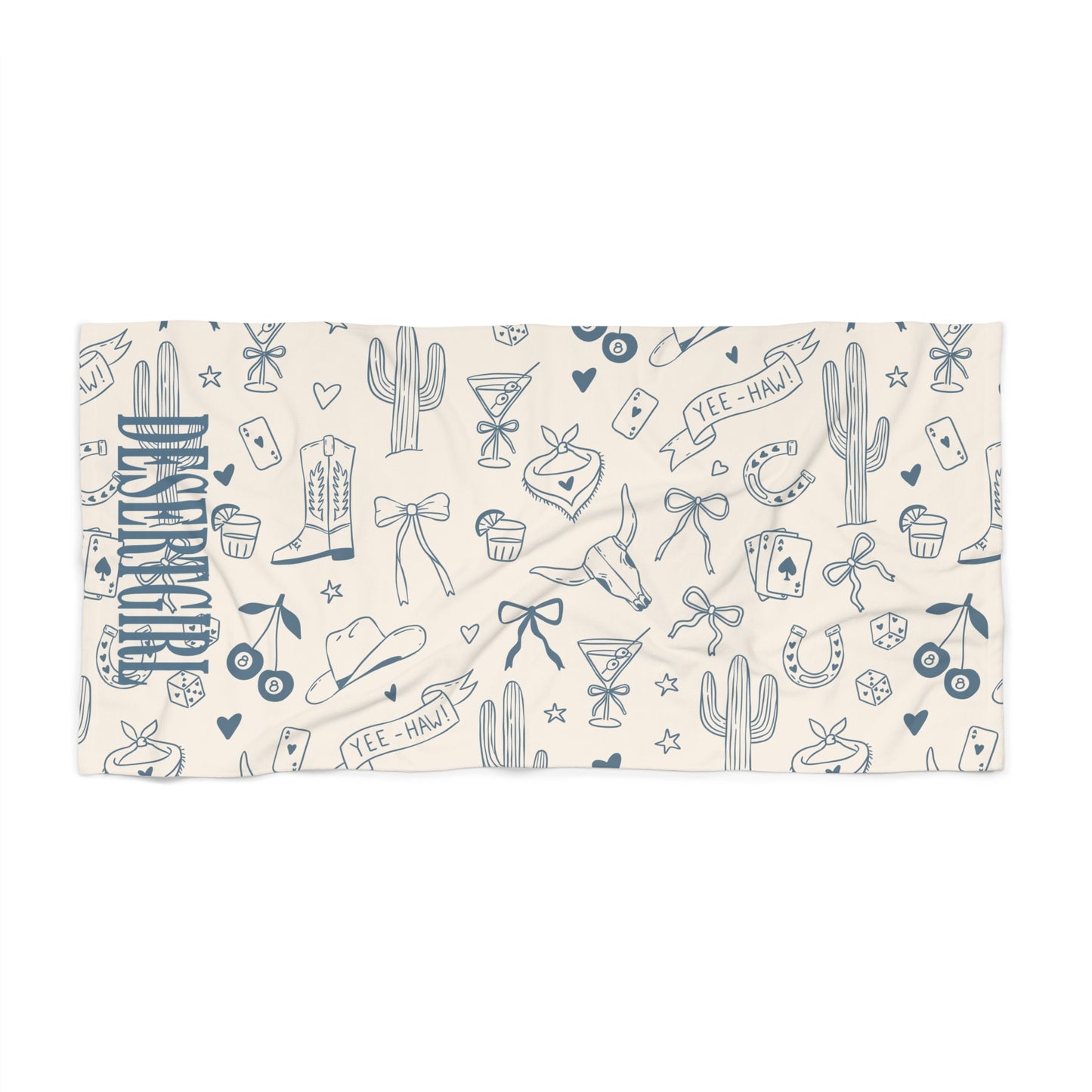 Cowgirl Blues Desert Girl Beach Towel