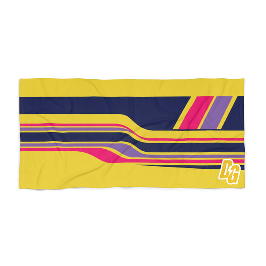 Desert Girl Yellow Purple Flow Beach Towel
