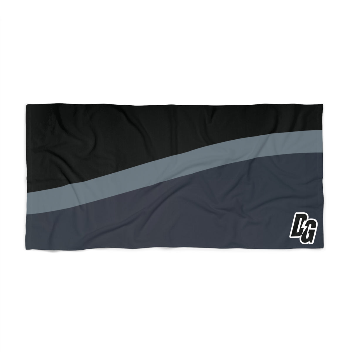 Desert Girl Grey Black Flow Beach Towel