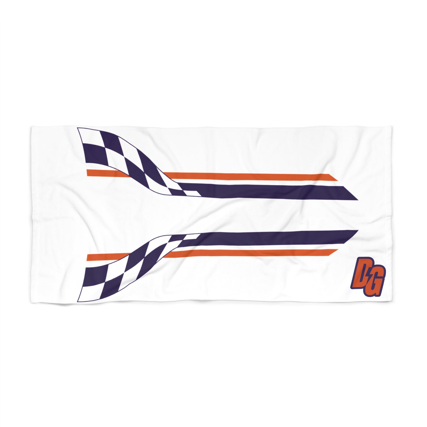 Desert Girl Purple Orange Checkered Beach Towel
