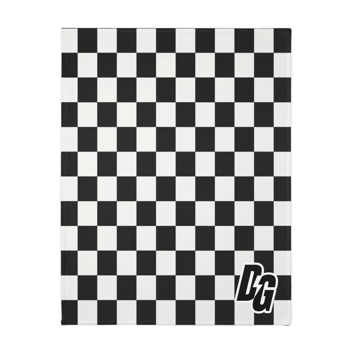 DESERTGIRL Checkered Fuzzy Blanket ( Double Sided )