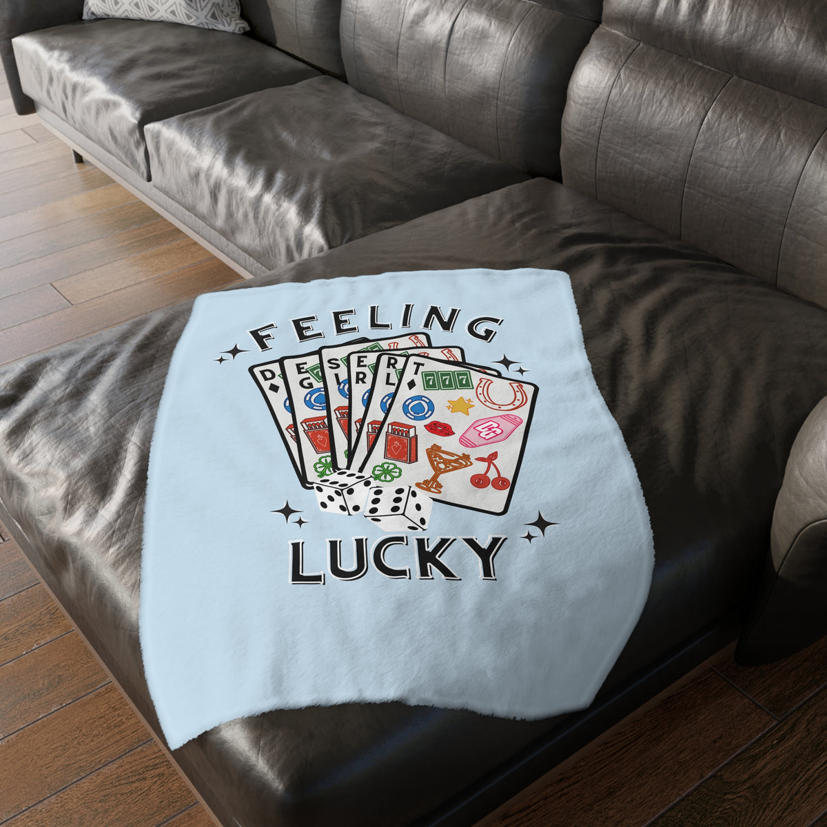Feelin' Lucky Fuzzy Blanket ( Double Sided )