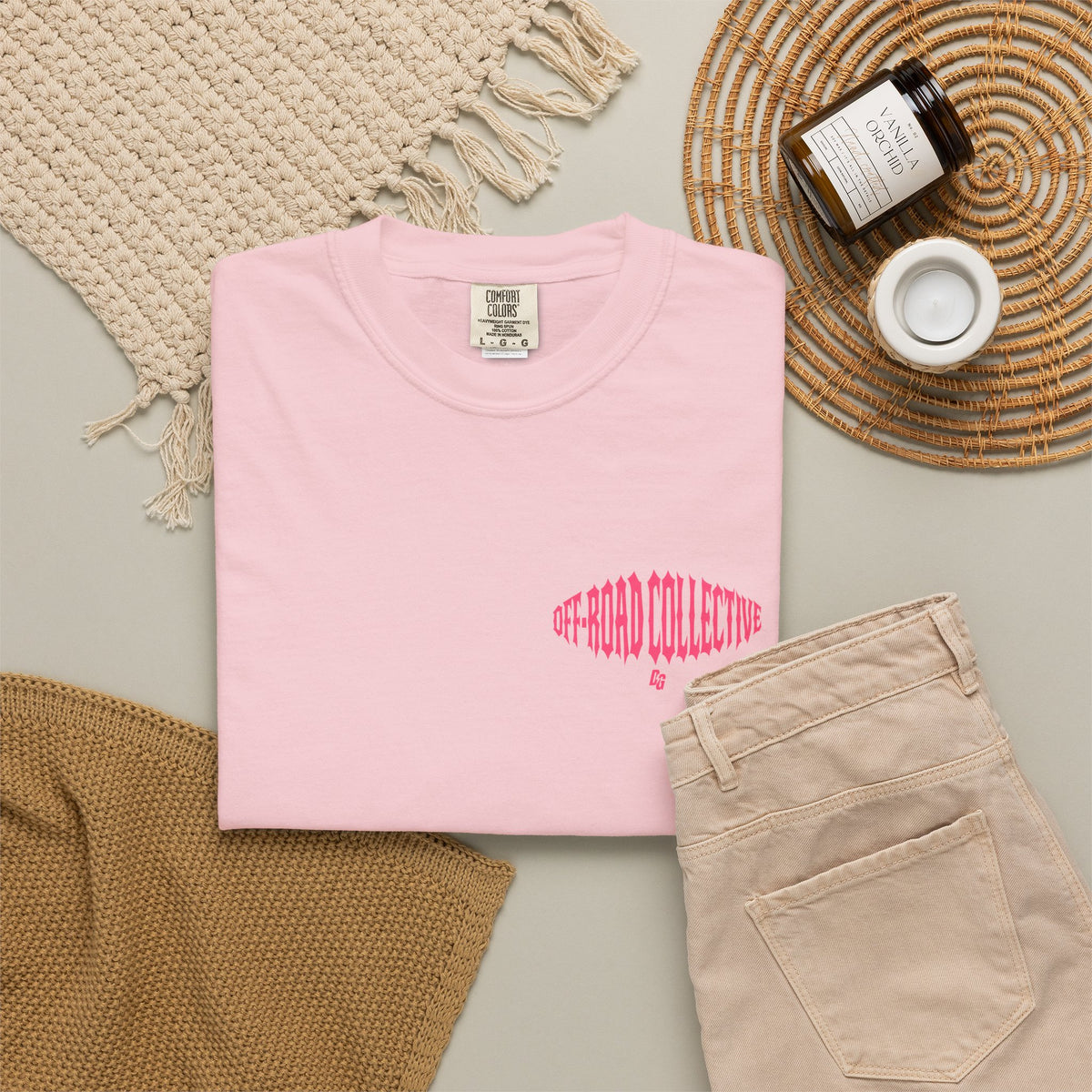 Off-Road Collective Metal Wrap Comfort Colors Tee - PINK