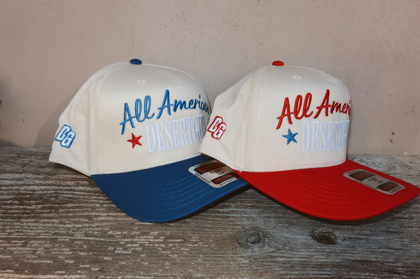 All American Desert Girl Canvas Trucker Hat - BLUE
