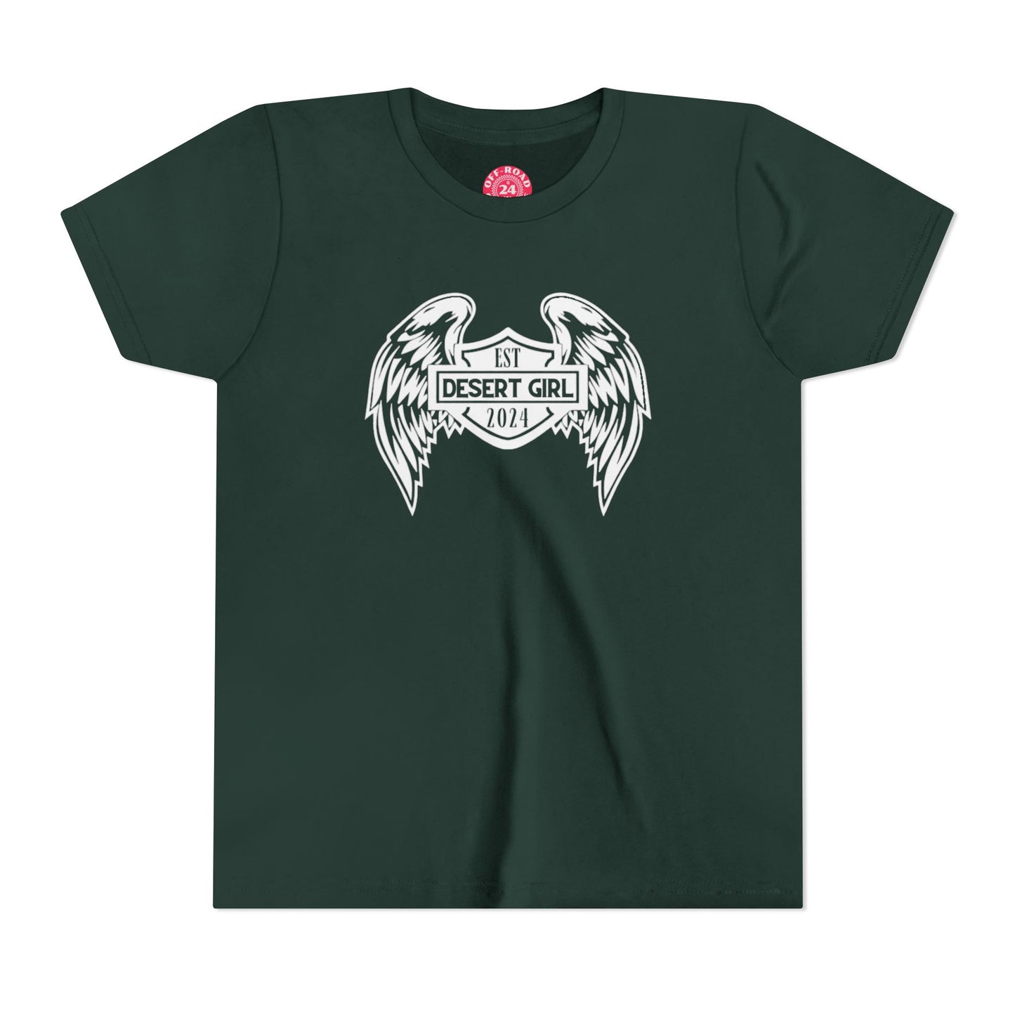 Youth Desert Girl Wings Short Sleeve Tee