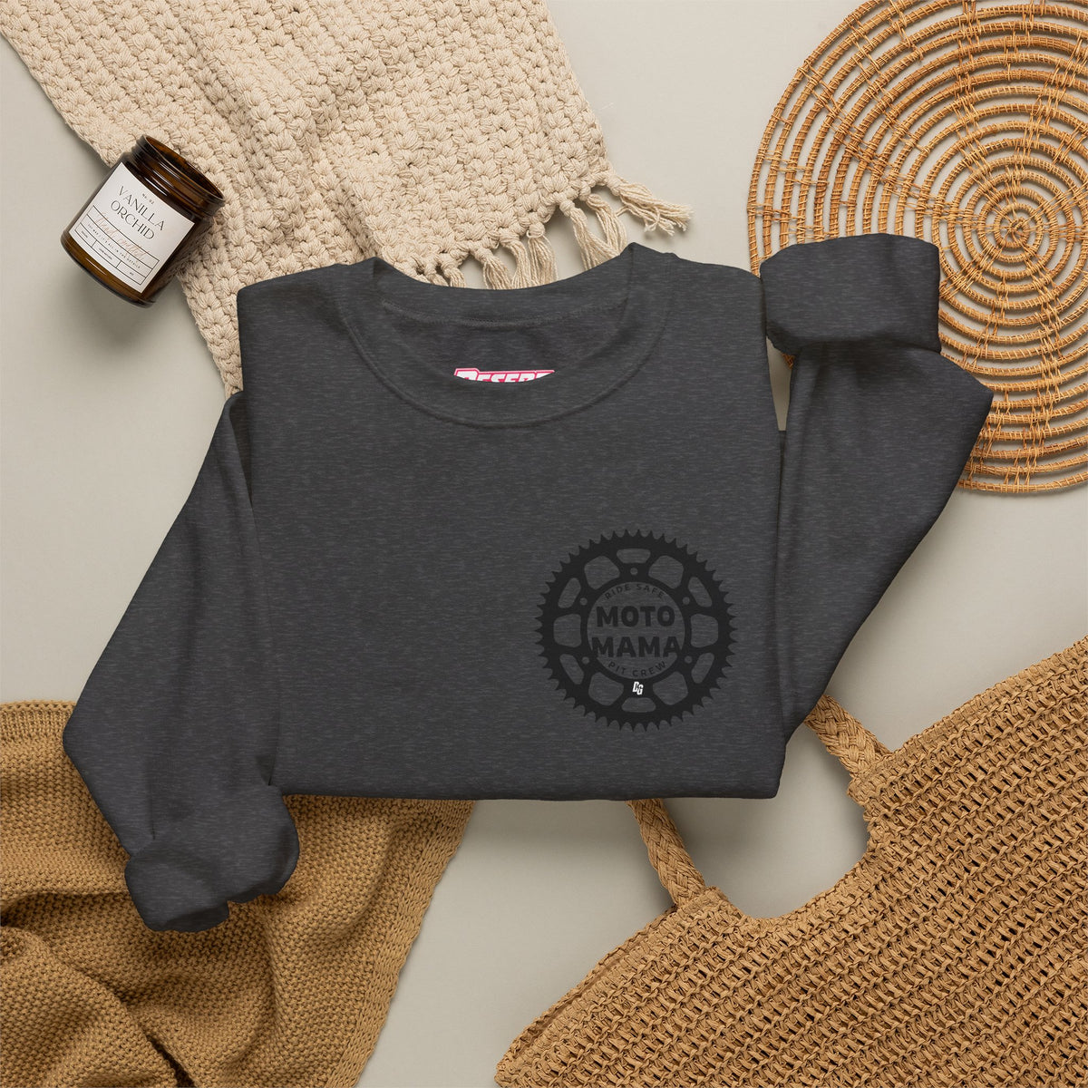 Moto Mama Ride Safe Crewneck