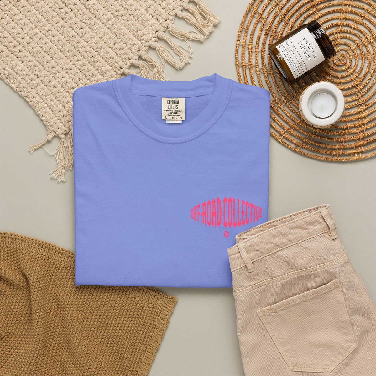 Off-Road Collective Metal Wrap Comfort Colors Tee - PINK