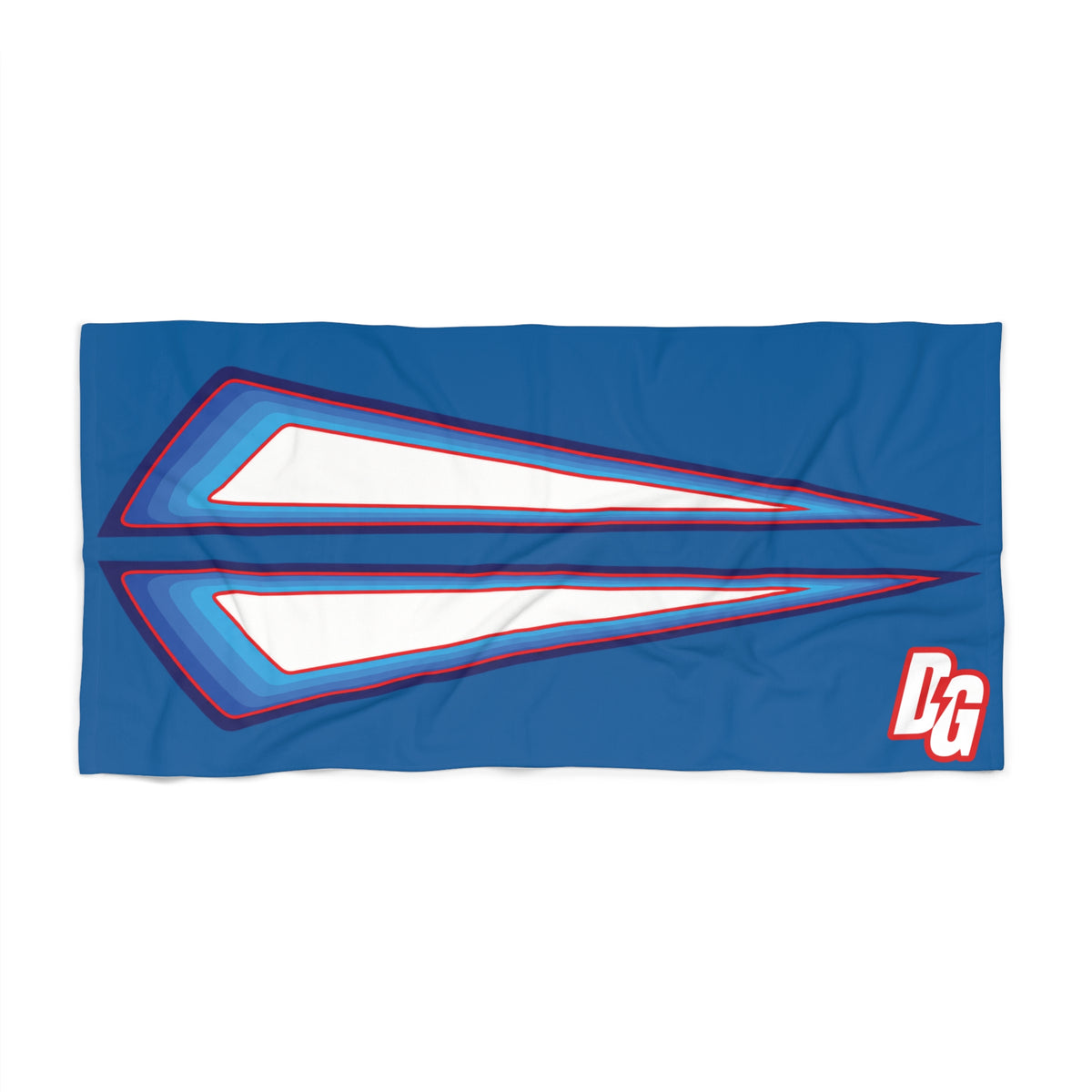 Desert Girl Blue Red Strike Beach Towel