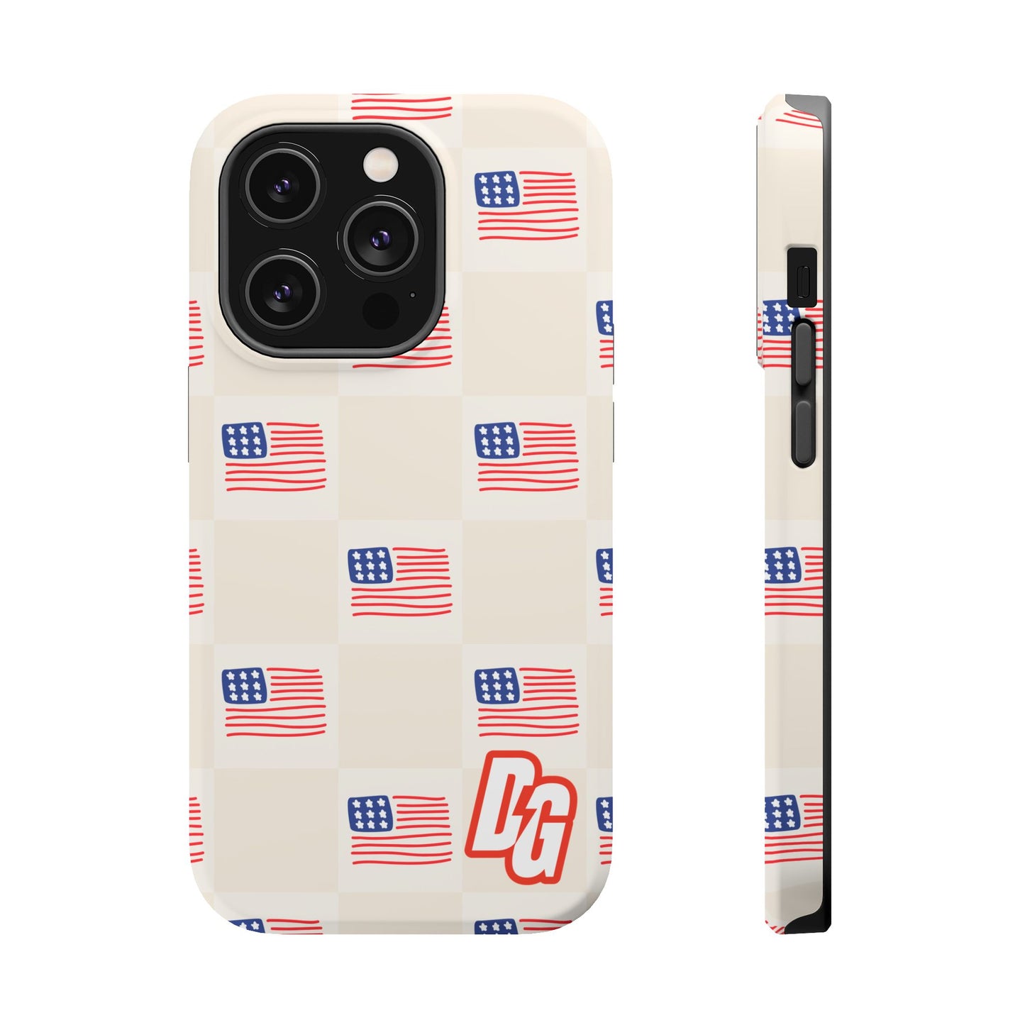 Checkered USA Tough Magnetic Cases