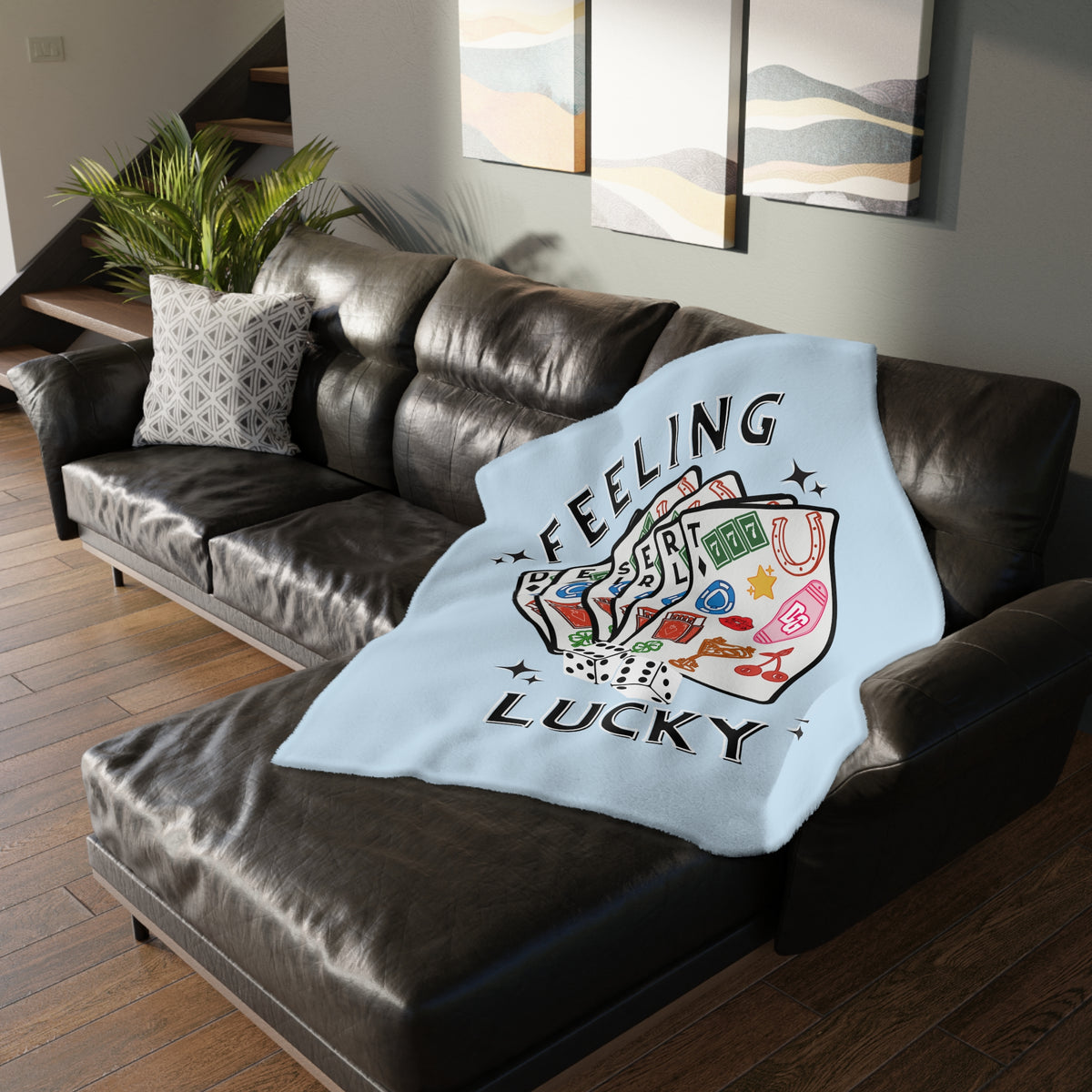 Feelin' Lucky Fuzzy Blanket ( Double Sided )