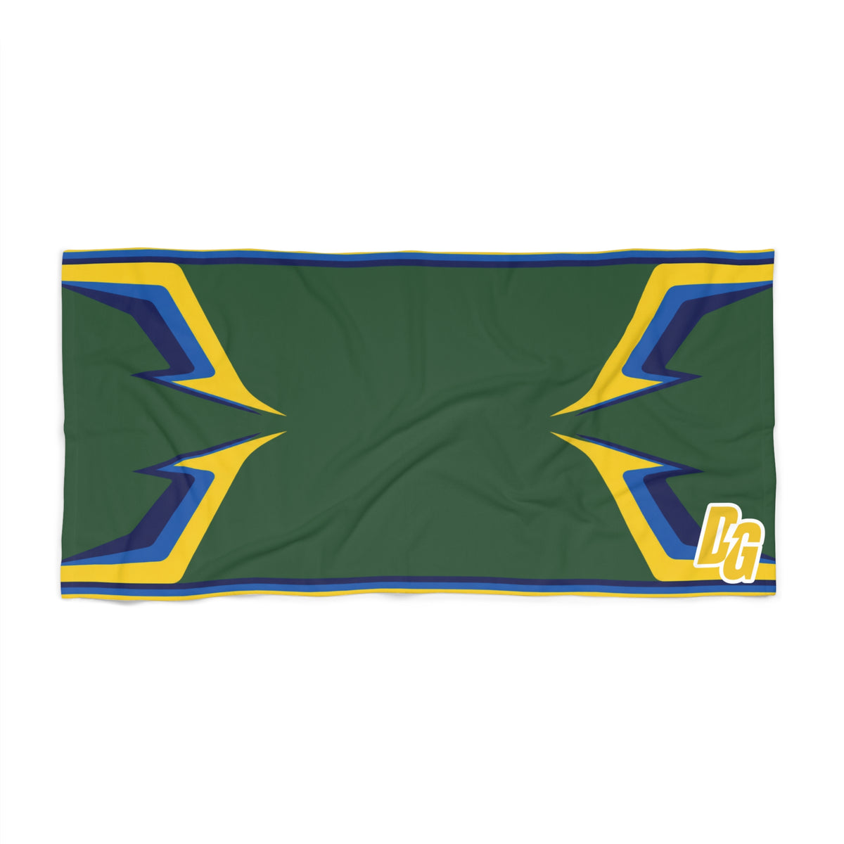 Desert Girl Green Yellow Flash Beach Towel