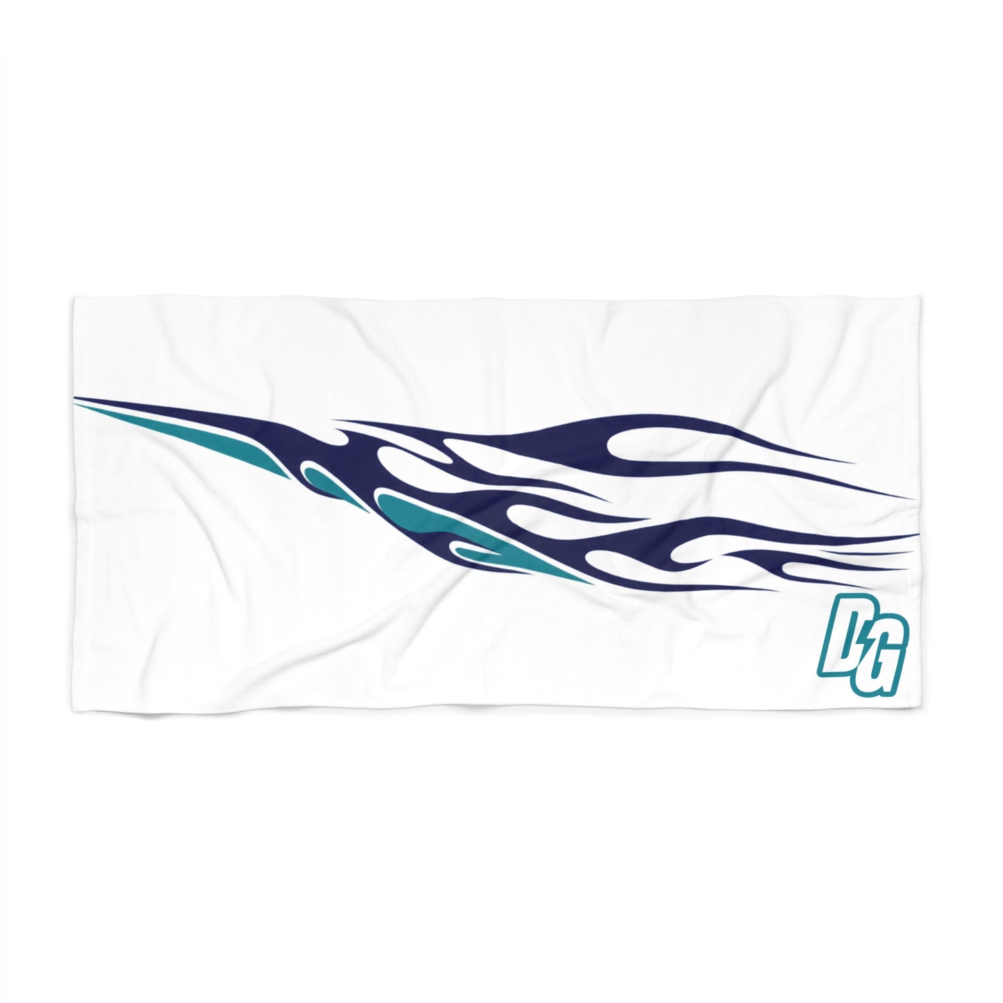 Desert Girl Teal Flame Beach Towel