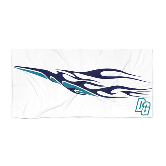 Desert Girl Teal Flame Beach Towel