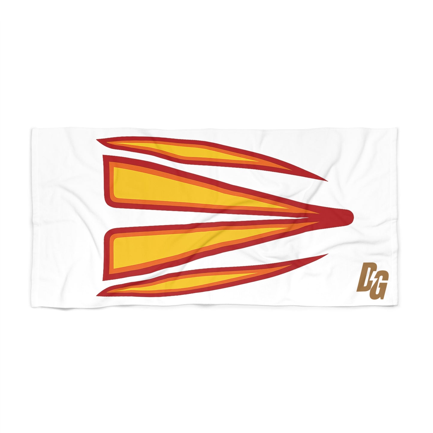 Desert Girl Red Orange Fangs Beach Towel