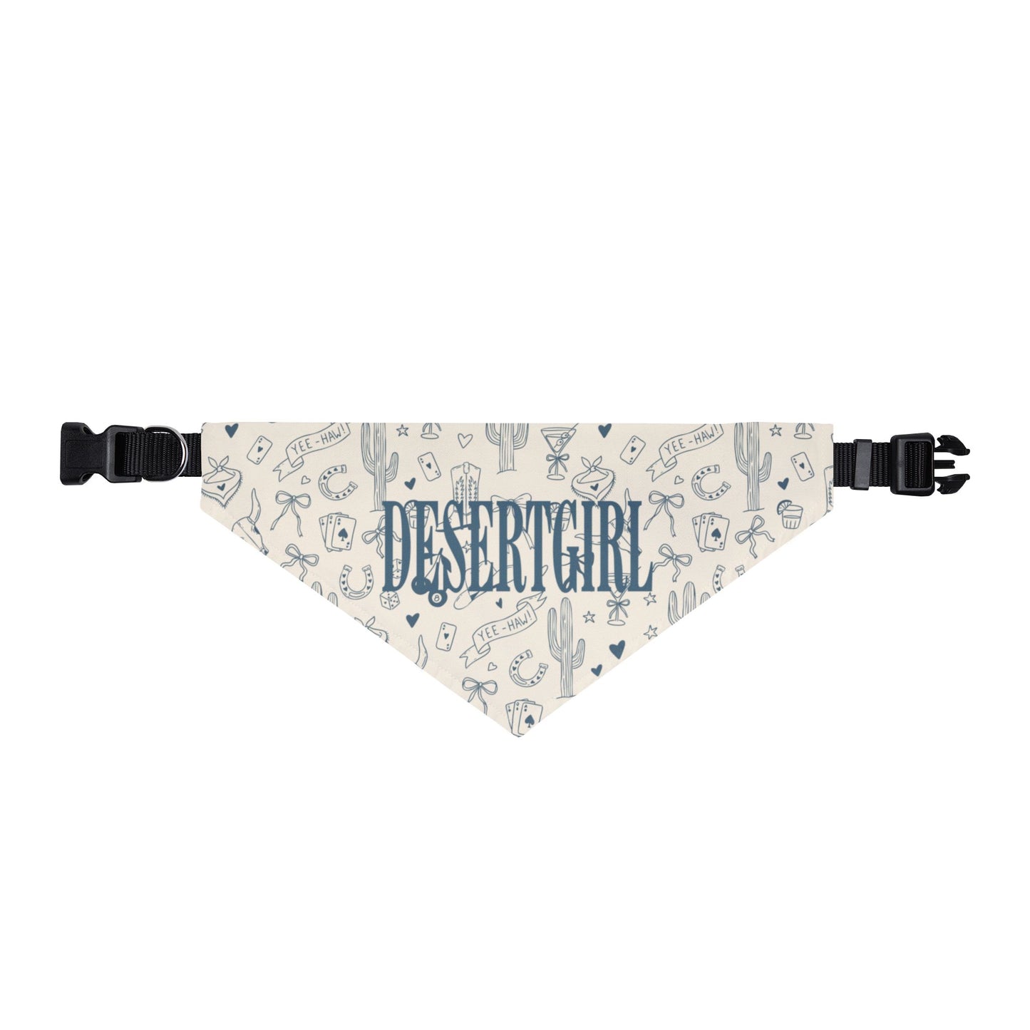 Cowgirl Blues Desert Girl Clip-on Pet Bandana