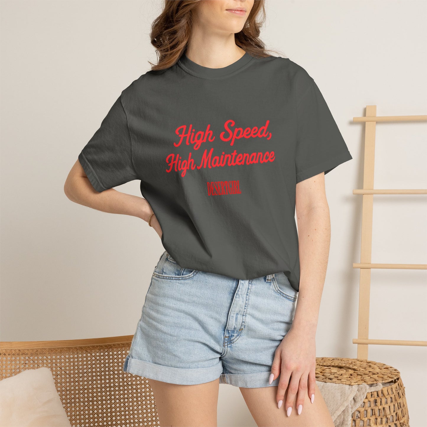 High Speed, High Maintenance Comfort Colors Tee - RED