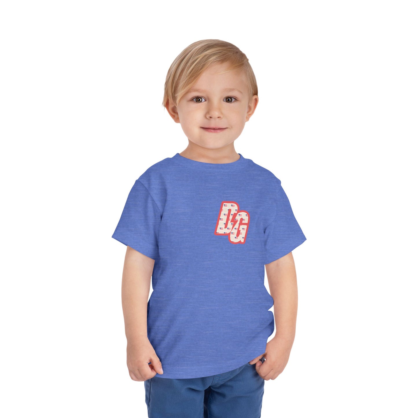 Toddler Checkered USA DG Short Sleeve Tee