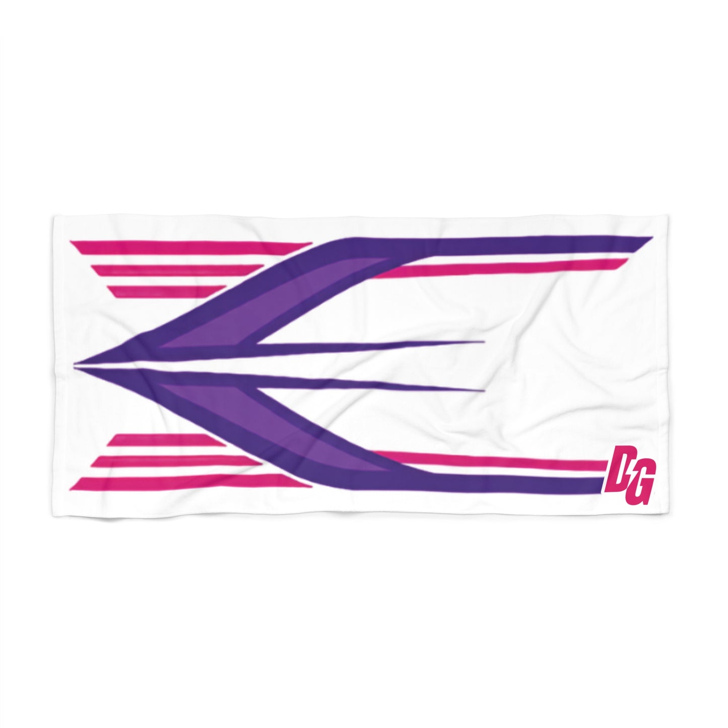 Desert Girl Pink Purple Strike Beach Towel
